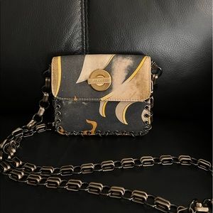 EMILIO PUCCI Crossbody Distressed Mini Bag Supple, Soft Interior Leather Lining